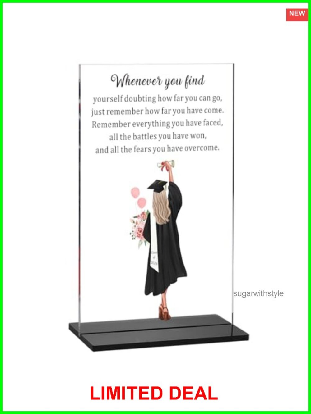 Class of 2026 Graduation Gift Acrylic Keychain Inspirational Keepsake for Her